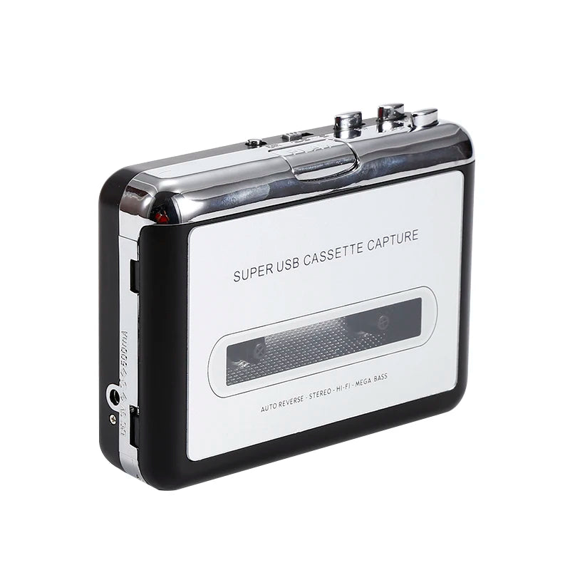 USB Cassette Converter Cassette Tape to MP3/WAV Digital Audio Music Player Rechargable Cassette Recorders & Players coverters