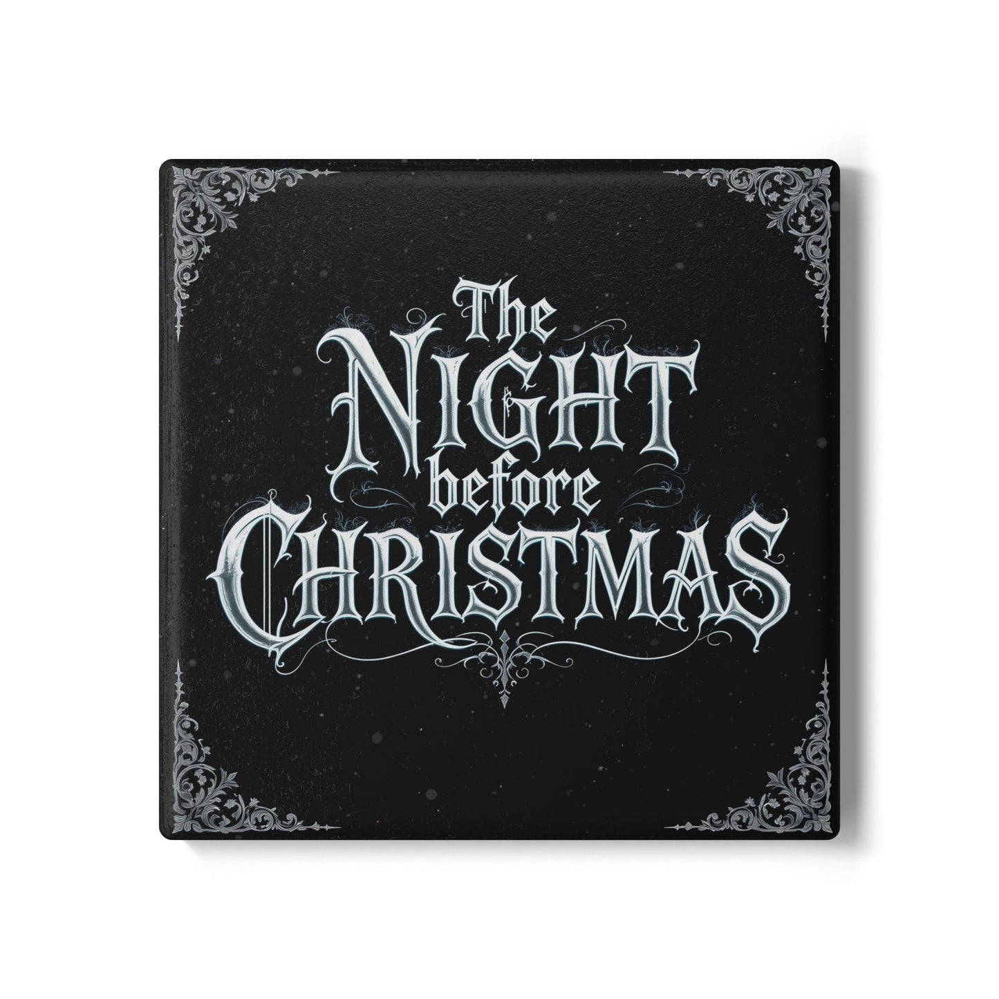 The Night Before Christmas Ceramic Coaster (Dark Mode)