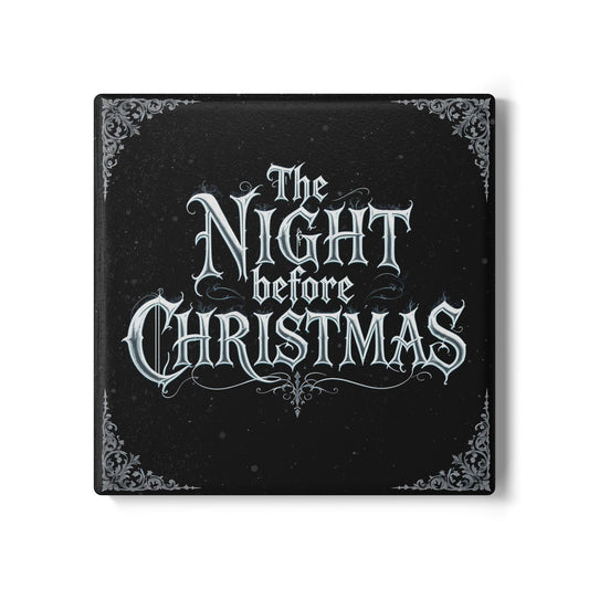 The Night Before Christmas Ceramic Coaster (Dark Mode)