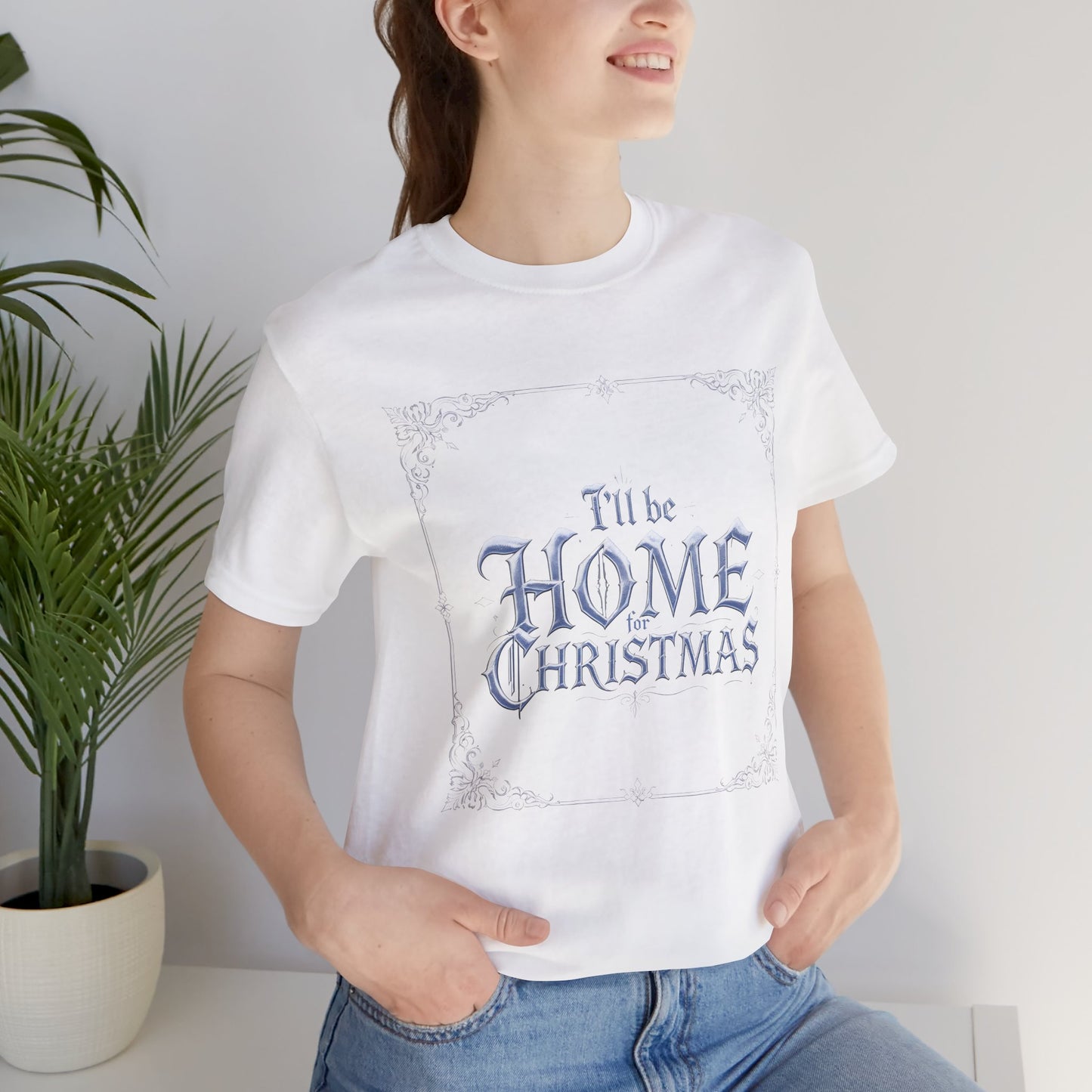 I'll Be Home for Christmas T-Shirt (Light Mode)
