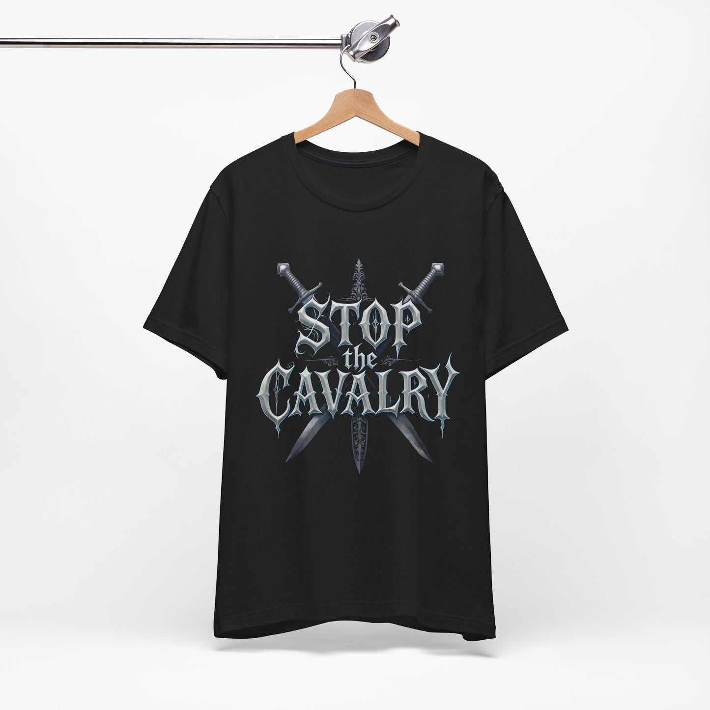 Stop the Cavalry T-Shirt (Dark Mode)