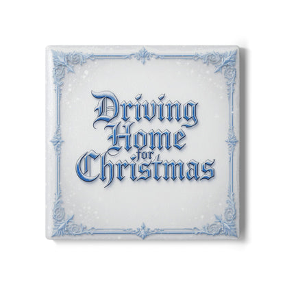 Driving Home For Christmas Ceramic Coaster (Light Mode)