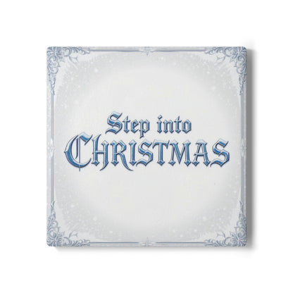 Step Into Christmas Ceramic Coaster (Light Mode)