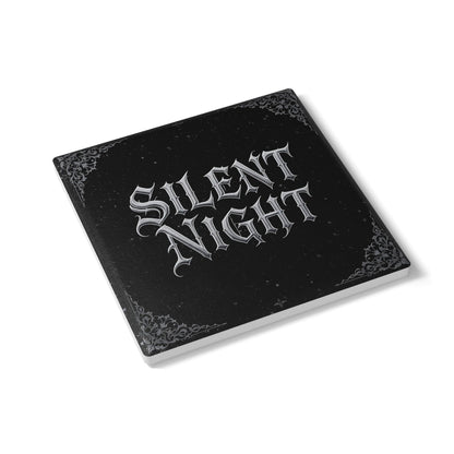 Silent Night Ceramic Coaster (Dark Mode)