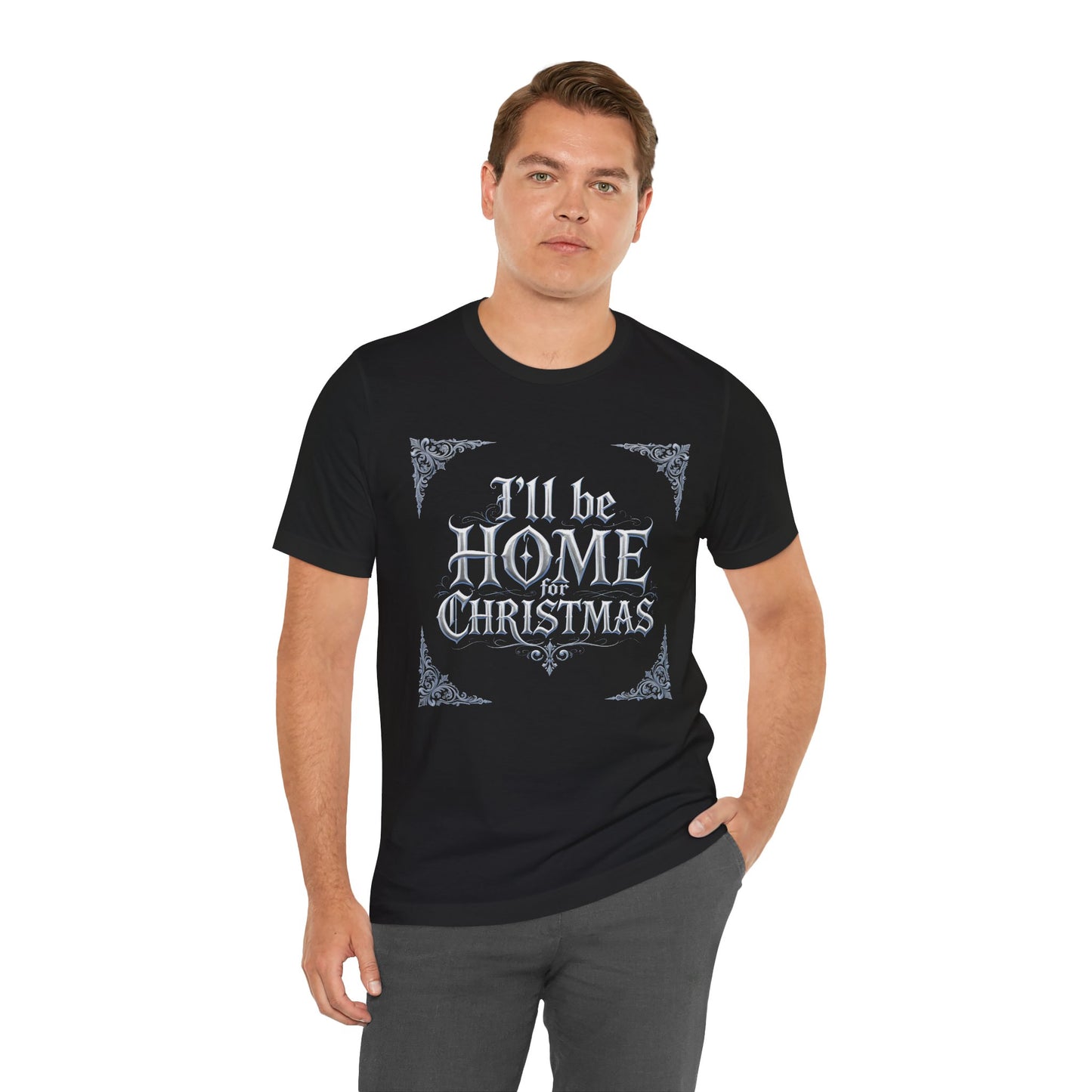 I'll Be Home for Christmas T-Shirt (Dark Mode)