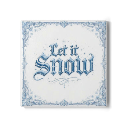 Let It Snow Ceramic Coaster (Light Mode)