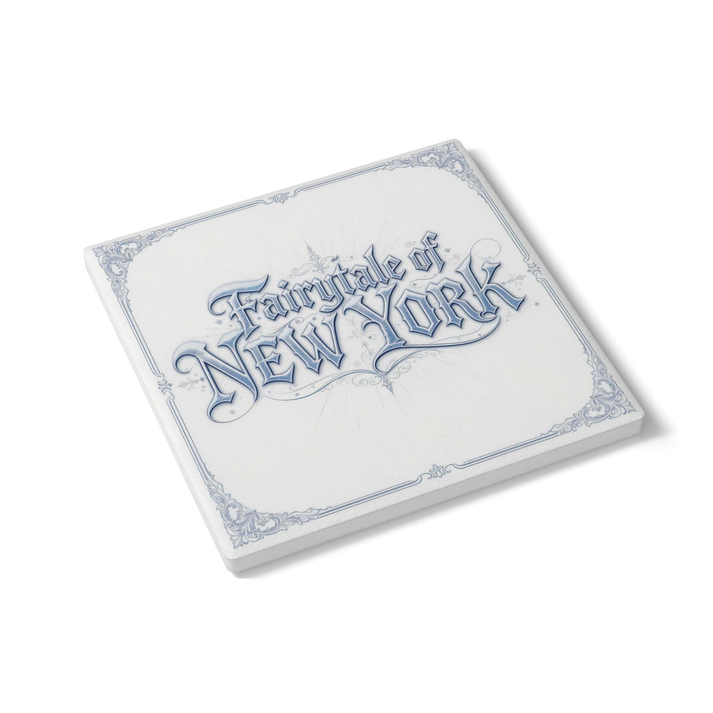 Fairytale Of New York Ceramic Coaster (Light Mode)