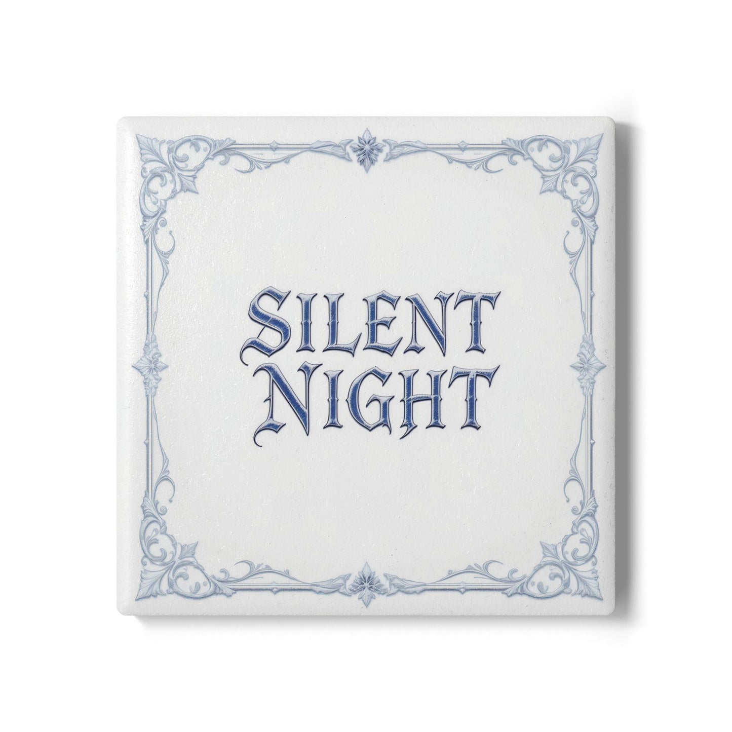 Silent Night Ceramic Coaster (Light Mode)