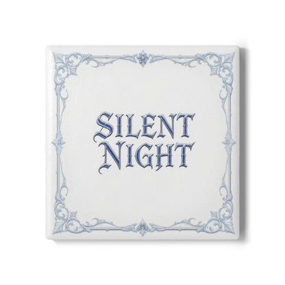 Silent Night Ceramic Coaster (Light Mode)