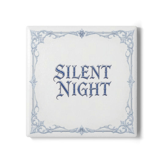 Silent Night Ceramic Coaster (Light Mode)
