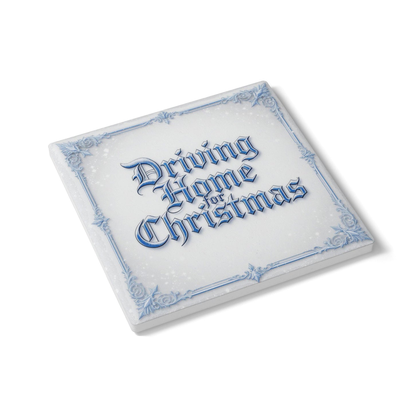 Driving Home For Christmas Ceramic Coaster (Light Mode)