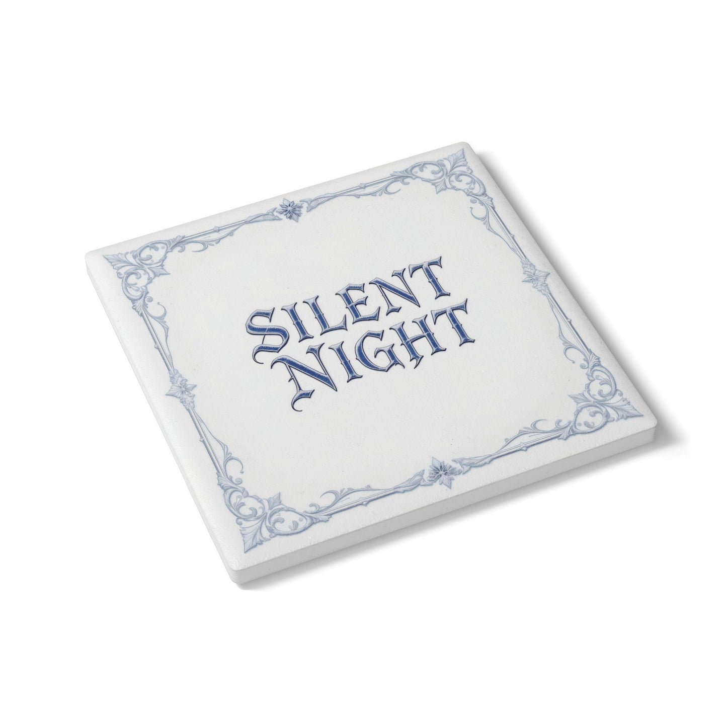 Silent Night Ceramic Coaster (Light Mode)